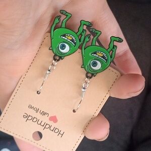♥️Individually $10 Or Bundle 3/$26 Handmade Mike Wazowski Inspired Earrings 💚